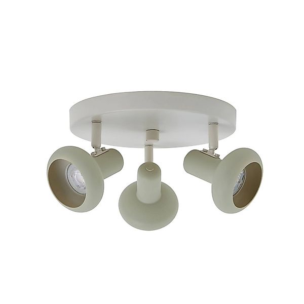 Lindby Strahler Huby 10030145 in Creme aus Metall 3-flammig GU10 Wohnzimmer günstig online kaufen