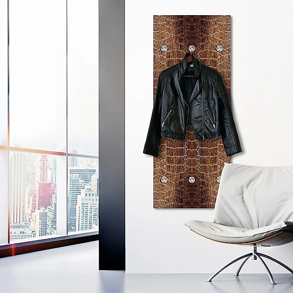 queence Garderobenleiste "Lederoptik" mit 6 Haken, 50 x 120 cm günstig online kaufen