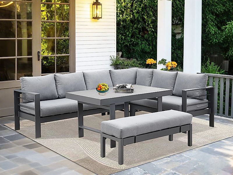 MeXo Gartenlounge-Set Modulares Gartenmöbel-Set aus Aluminium günstig online kaufen