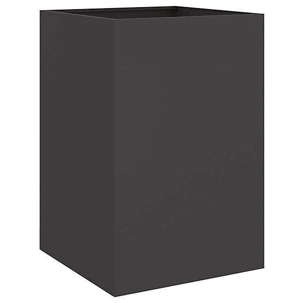 vidaXL Pflanzkübel Schwarz 52x48x75 cm Stahl 841583 günstig online kaufen
