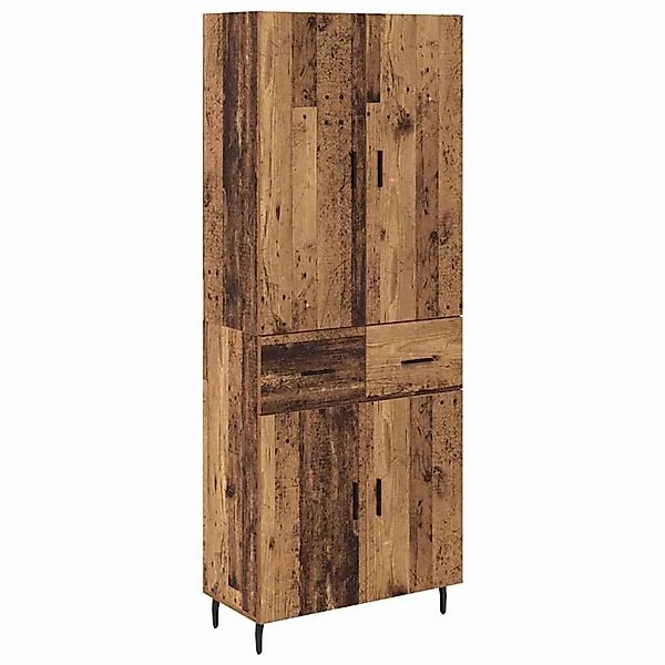 vidaXL Highboard mit Schubladen 2-Tlg Altholz Engineered Wood und Glas 3415 günstig online kaufen