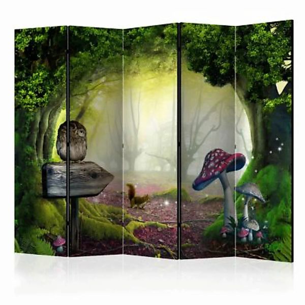 artgeist Paravent Owlish Corner II [Room Dividers] mehrfarbig Gr. 225 x 172 günstig online kaufen