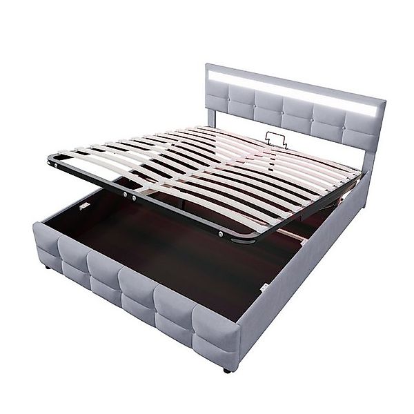 STILVORA Polsterbett 180x200 Bettgestell mit Stauraum & Lattenrost,Jugendbe günstig online kaufen