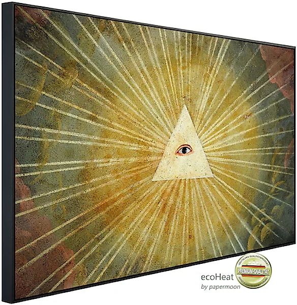 Papermoon Infrarotheizung »Abstrakt Dreieick mit Auge«, sehr angenehme Stra günstig online kaufen
