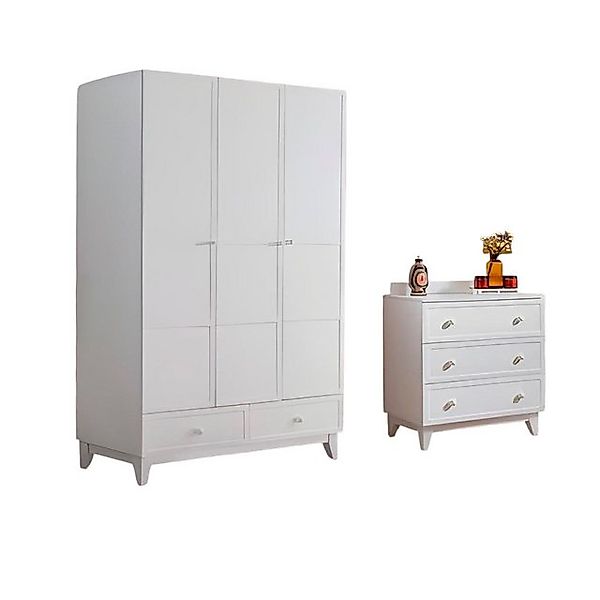 Xlmoebel Kleiderschrank neue moderne Set für Kinderzimmer in luxuriösem Wei günstig online kaufen