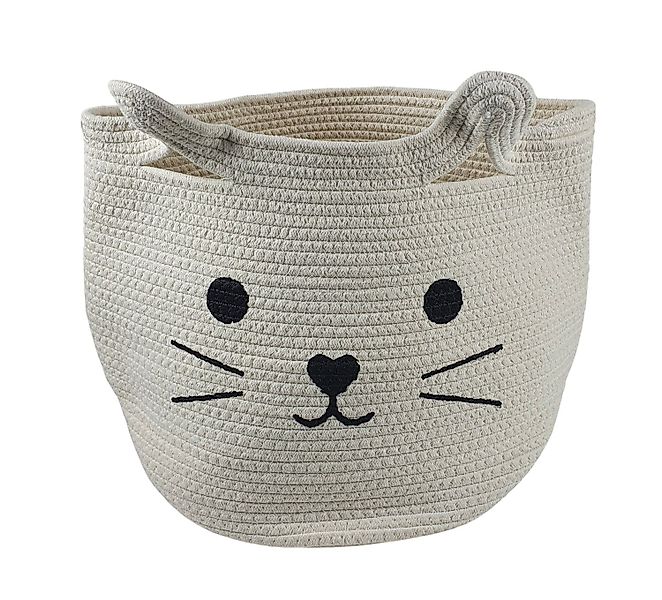 sesua Aufbewahrungskorb Aufbewahrungskorb Katze Baumwolle 40x35cm günstig online kaufen