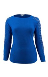 Passioni Strickpullover mit offenen gerippten Ärmeln günstig online kaufen