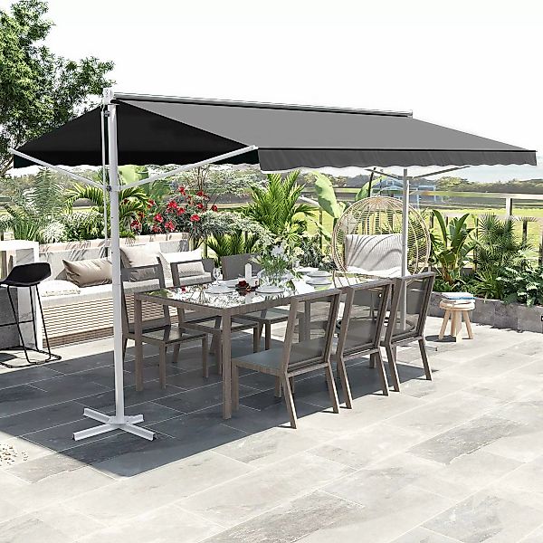 Outsunny Markise Gartenmarkise mit Faltarm Terrasse günstig online kaufen