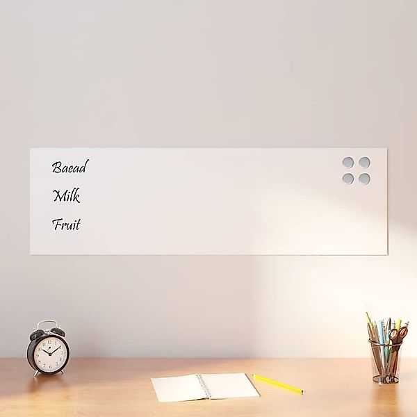 vidaXL Magnettafel, Magnettafel Wandmontage Weiß 100x30 günstig online kaufen