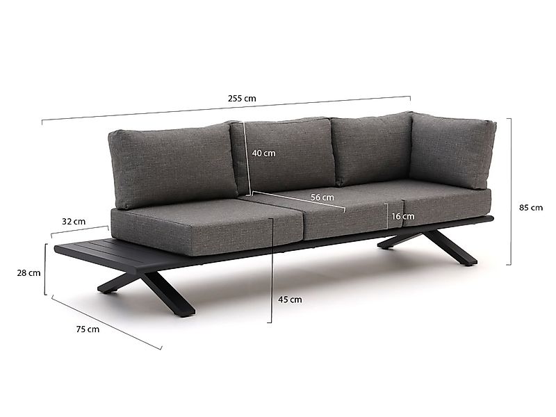 Bellagio La Tomba Gartensofa 3-Sitzer 255 cm inkl. Eckelement günstig online kaufen