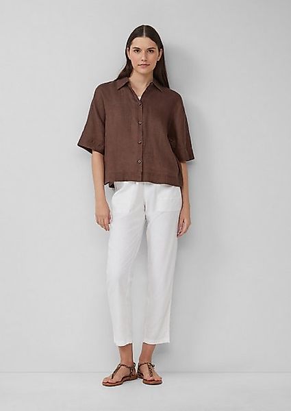 s.Oliver 7/8-Hose Leinenmix-Hose im Relaxed Fit mit Elastikbund günstig online kaufen