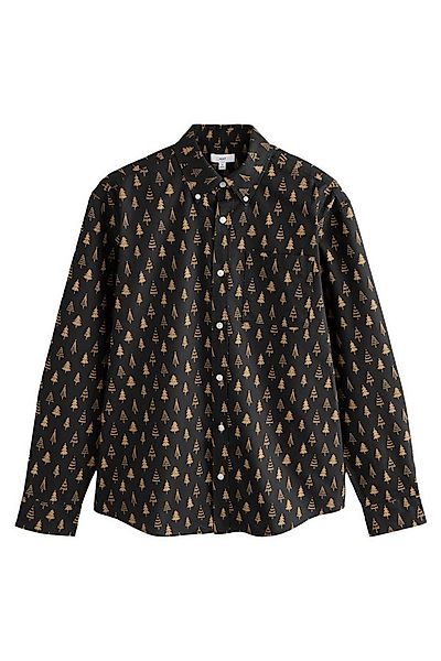 Next Langarmhemd Langärmeliges Hemd mit Weihnachtsmotiv (1-tlg) günstig online kaufen