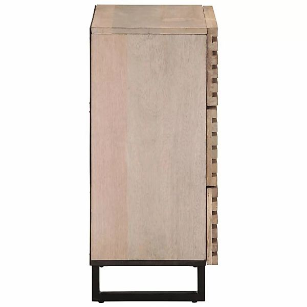 vidaXL Sideboard Weiß 60x34x75 cm Massivholz Mango günstig online kaufen