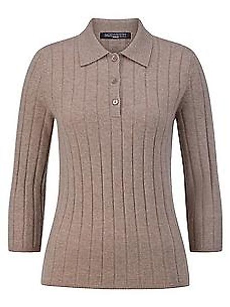 Polo-Pullover aus 100% Kaschmir Fadenmeister Berlin beige günstig online kaufen