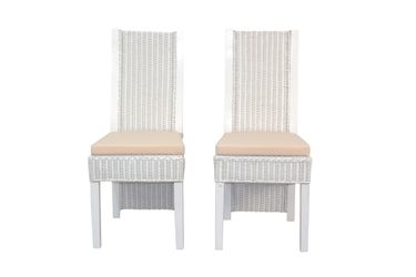 moebel-direkt-online Rattanstuhl Luis 2Rattanstühle inklusive Sitzkissen günstig online kaufen