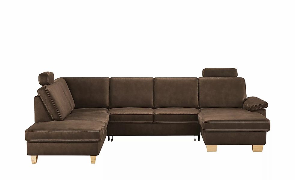 meinSofa Wohnlandschaft  Kunstleder Samu ¦ braun ¦ Maße (cm): B: 316 H: 90 günstig online kaufen