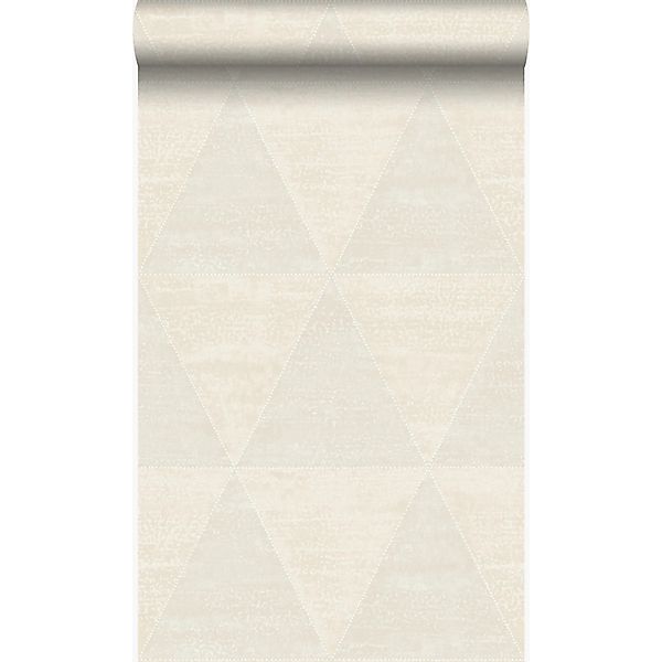 Origin Luxury Wallcoverings Tapete Verwitterte Metalldreiecke Elfenbeinweiß günstig online kaufen