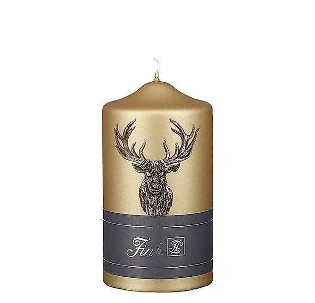 Fink Stumpenkerze FINK Stumpenkerze Candle - gold - H. 15cm x B. 8cm x D. 8 günstig online kaufen