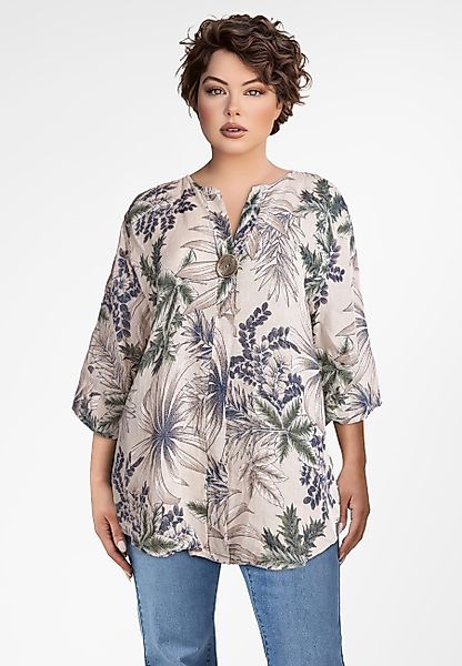 PEKIVESSA Tunika Bluse Leinen mit 3/4-Arm günstig online kaufen
