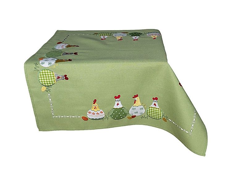 matches21 HOME & HOBBY Tischdecke Tischdecke TAMI 85 x 85 cm lustige Hühner günstig online kaufen