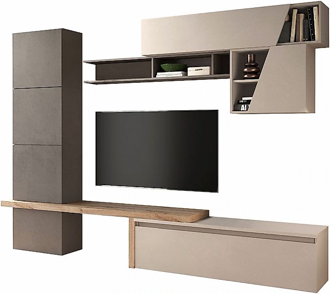 INOSIGN Wohnwand "INFINITY, 9tlg. Breite 280 cm, moderne Mediawand (Lowboar günstig online kaufen
