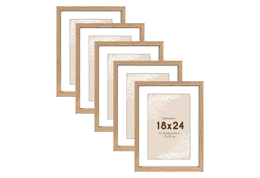 Wackadoo Living Bilderrahmen Serie Nordic MDF Holz mit Glasscheibe und Pass günstig online kaufen