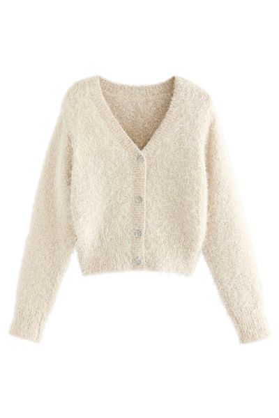 Next V-Ausschnitt-Pullover Funkelnde Wende-Strickjacke mit V-Ausschnitt günstig online kaufen