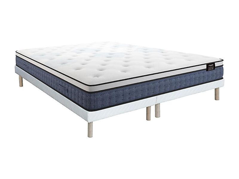 Bett-Set 180x200 cm - Polsterbettgestell + Taschenfederkernmatratze 7 Zonen günstig online kaufen