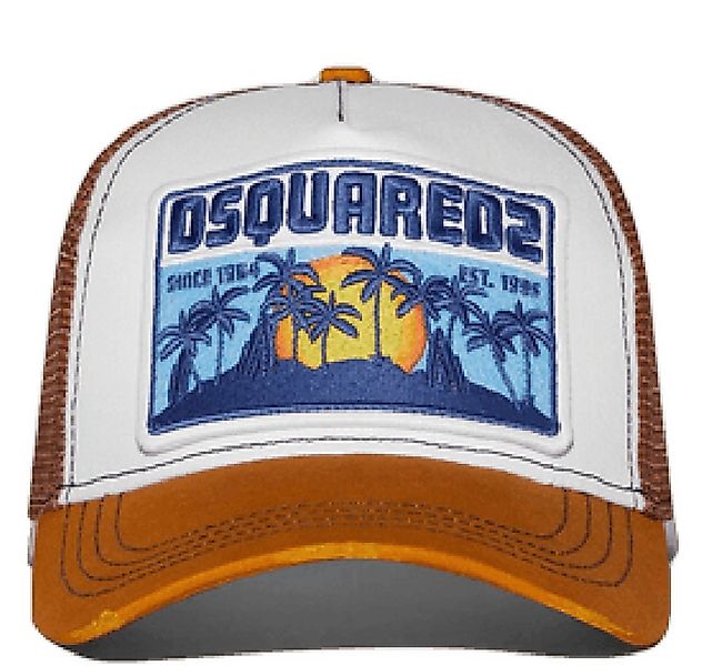 Dsquared2 Baseball Cap Fisch-Patch Icon Logo Kappe Mütze Basebalkappe Rücks günstig online kaufen