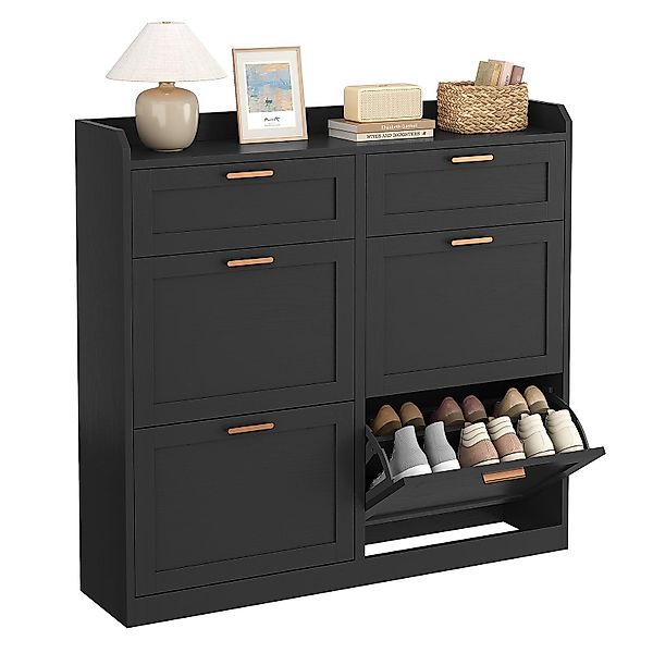 MSMASK Schuhschrank mit 4 Klappen, Einstellbarer günstig online kaufen