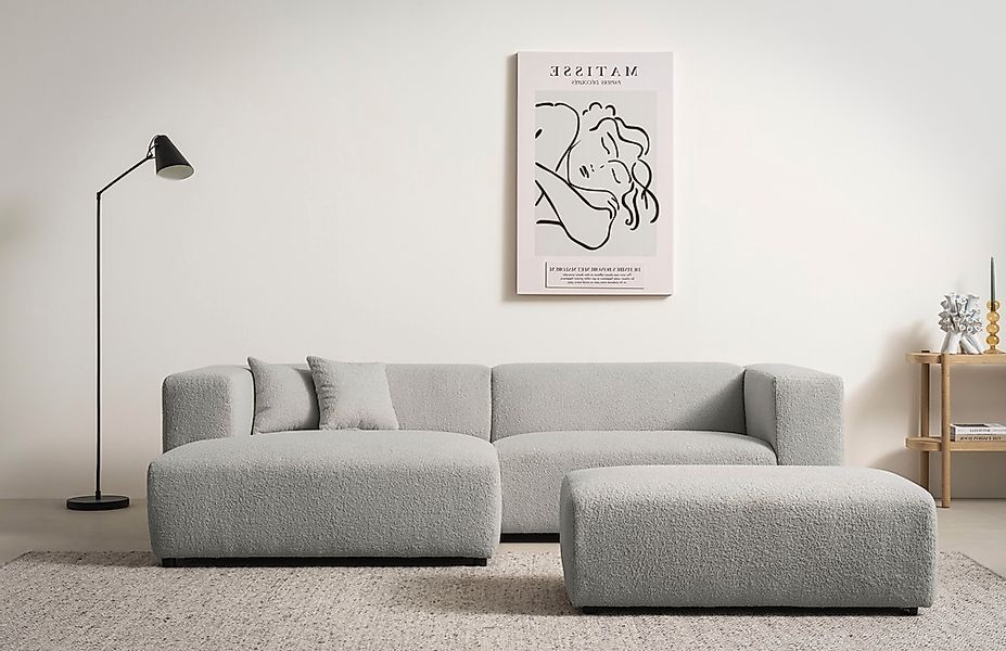andas Polsterecke "BAKELS, Ecksofa-Set mit Hocker, L-Form mit Schlaffunktio günstig online kaufen
