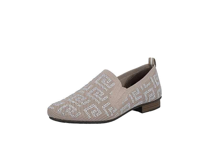 Rieker Slipper Halbschuh, Schlupfschuh, Blockabsatz, Loafer mit Glitzerstei günstig online kaufen
