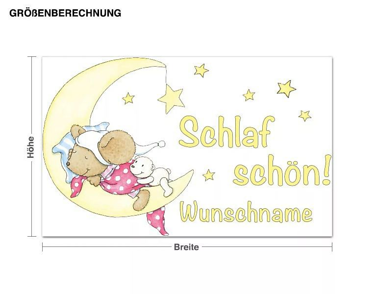 Wunschtext-Wandtattoo Kinderzimmer Steinbeck - Schlaf Schön! günstig online kaufen