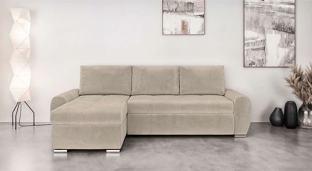 INOSIGN Ecksofa "HAVERHILL Schlafsofa mit Bettkasten, Maße B/H/T: 237/89/16 günstig online kaufen