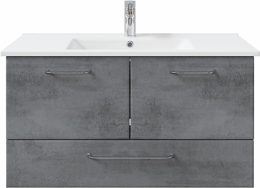 Saphir Badmöbel-Set "Quickset 945 Keramik-Waschtisch mit Unterschrank, 100 günstig online kaufen