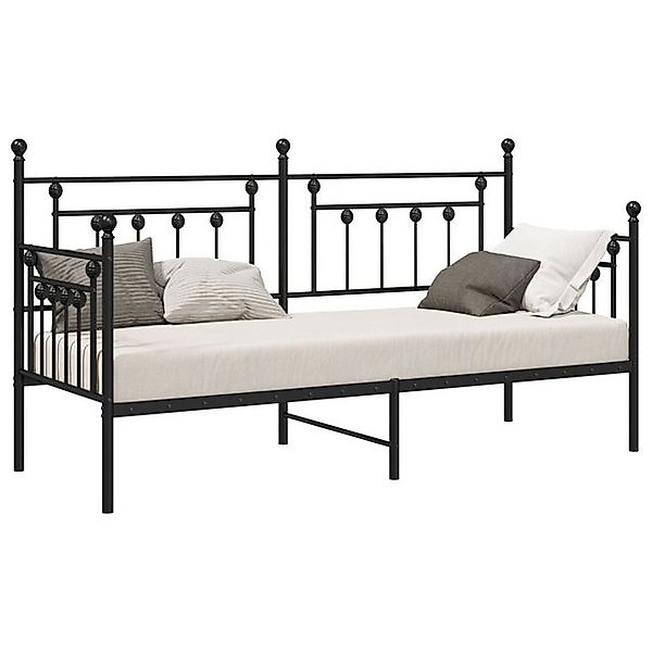 vidaXL Bett Tagesbett schwarz 75x190 cm aus Stahl (1-tlg) günstig online kaufen