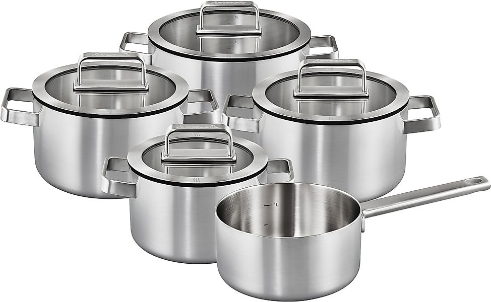 Hanseatic Topf-Set »PREMIUM« Set, Kochtopf 1x 16 cm / 2x 20 cm / 1x 24 cm, günstig online kaufen