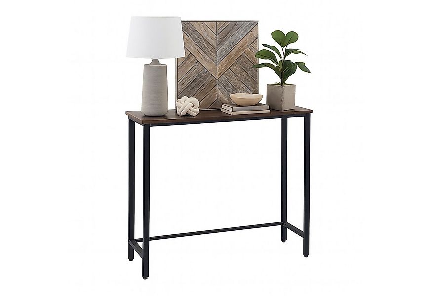 relaxdays Konsolentisch Schmaler Konsolentisch Industrial Design, dunkelbra günstig online kaufen