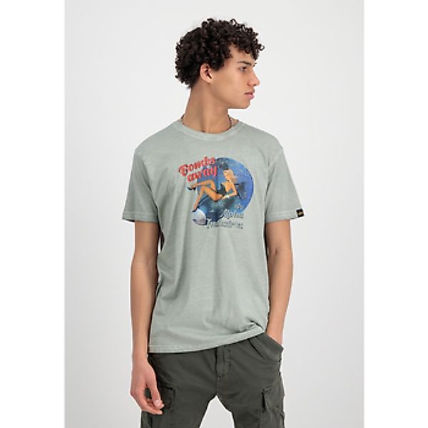 Alpha Industries  T-Shirts & Poloshirts Nose Art T-Shirt - dusty green günstig online kaufen