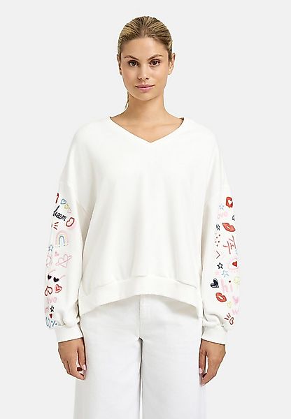 Smith & Soul Sweater mit überschnittener Schulter & Seitenschlitze günstig online kaufen