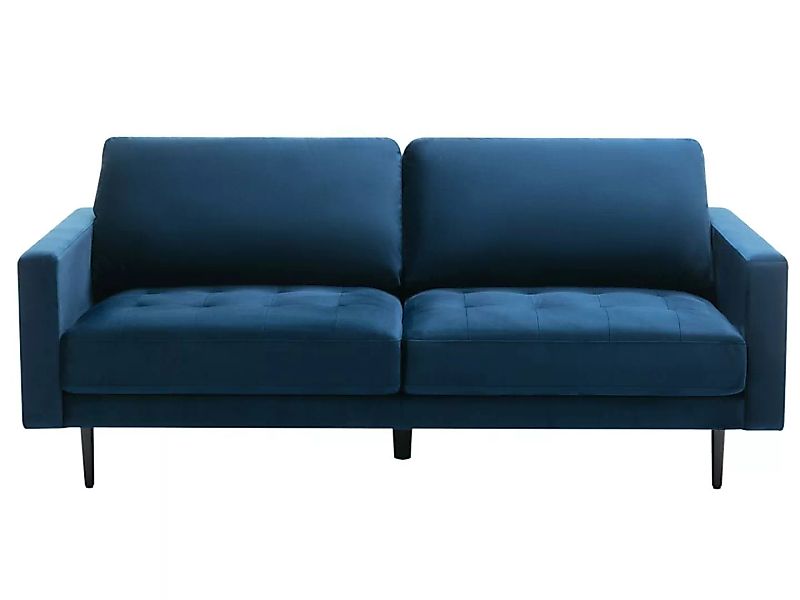Sofa 3-Sitzer - Samt - Blau - ESTELA günstig online kaufen