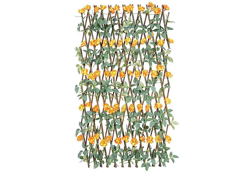 UNUS GARDEN Rankgitter Sichtschutz aus Weide mit Blättern verschiedene Farb günstig online kaufen