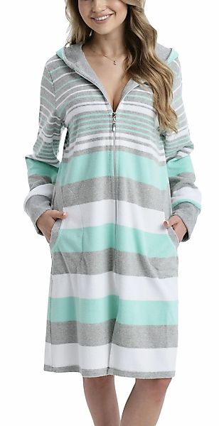 AQUARTI Damenbademantel "Bademantel Aquarti Damen Frottee Bademantel Gestre günstig online kaufen