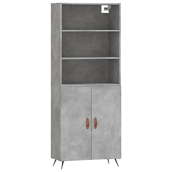 vidaXL Highboard Betongrau 69,5x34x180 cm Holzwerkstoff 3189225 günstig online kaufen