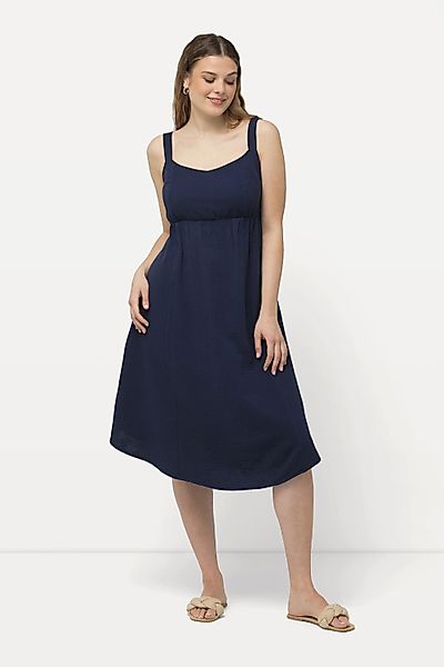 Ulla Popken Maxikleid Midikleid Musslin Zipfelsaum günstig online kaufen