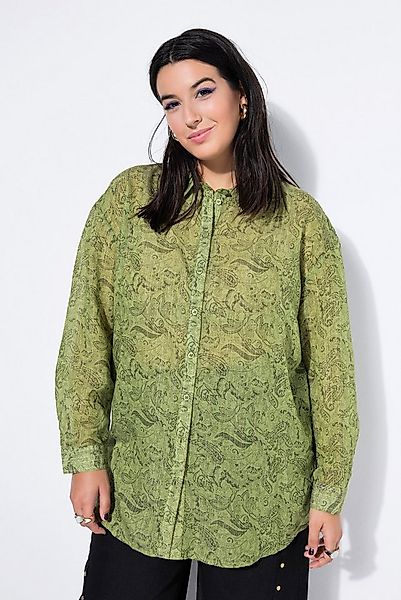 Studio Untold Hemdbluse Bluse oversized Paisley Goldfäden günstig online kaufen