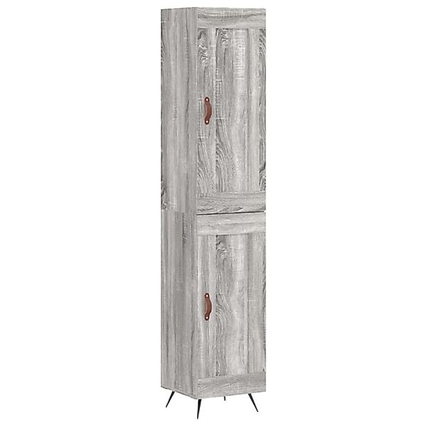 vidaXL Highboard Grau Sonoma 34,5x34x180 cm Holzwerkstoff 3200431 günstig online kaufen
