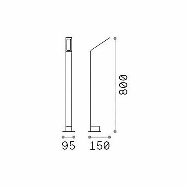 Ideal Lux LED-Wegeleuchte Agos braun 4.000 K Höhe 80 cm Alu günstig online kaufen