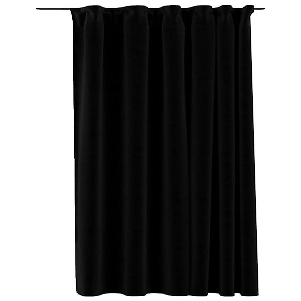 vidaXL Verdunkelungsvorhänge mit Haken Leinenoptik Schwarz 290x245cm günstig online kaufen