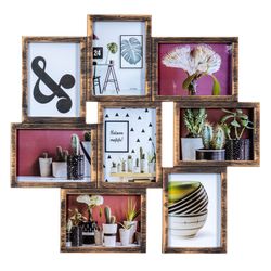 Levandeo® Bilderrahmen Collage, Bilderrahmen 8 Fotos günstig online kaufen